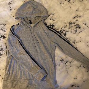 Adidas 3-Stripe Grey Hoodie